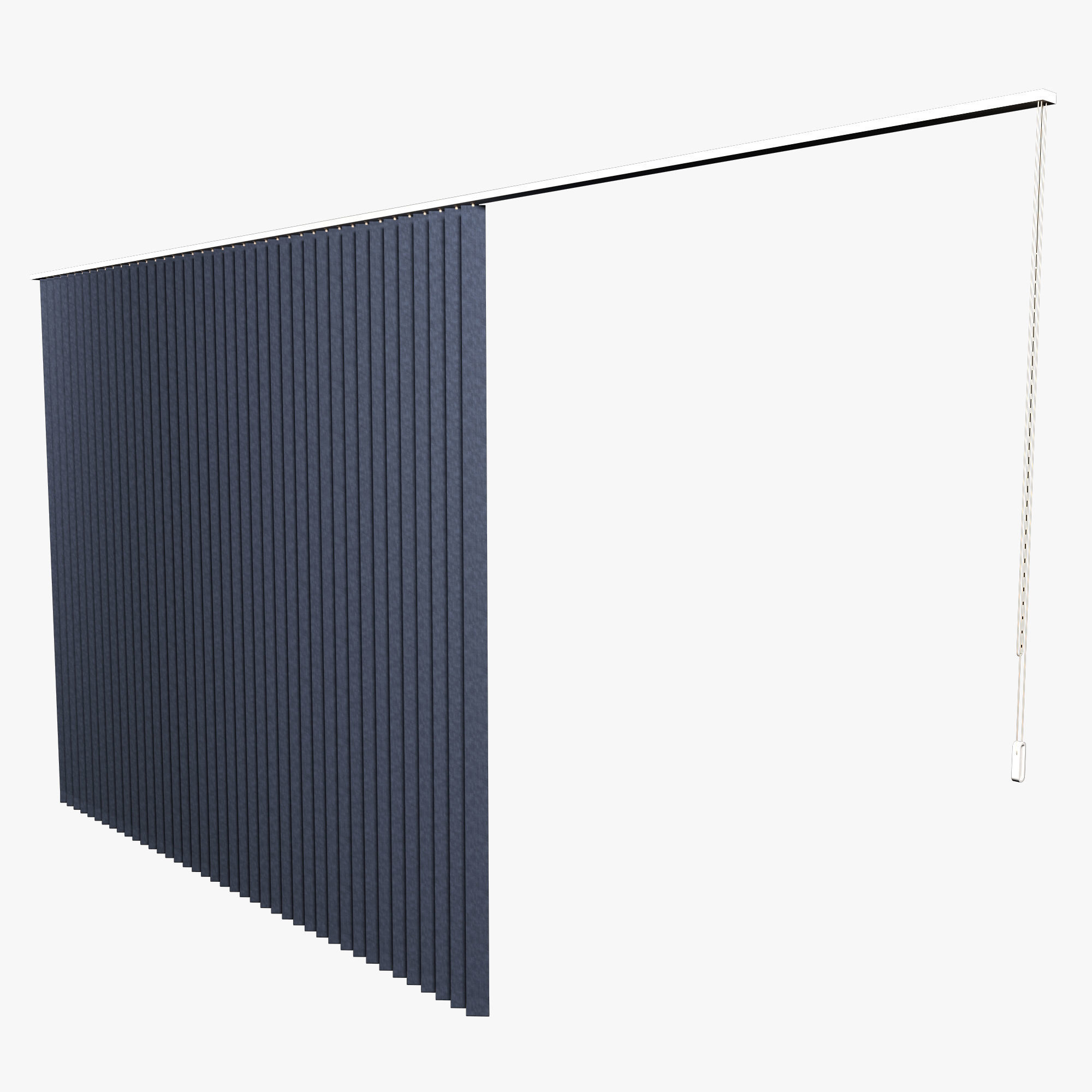 Office Curtain with 3 Variations 3D model_7