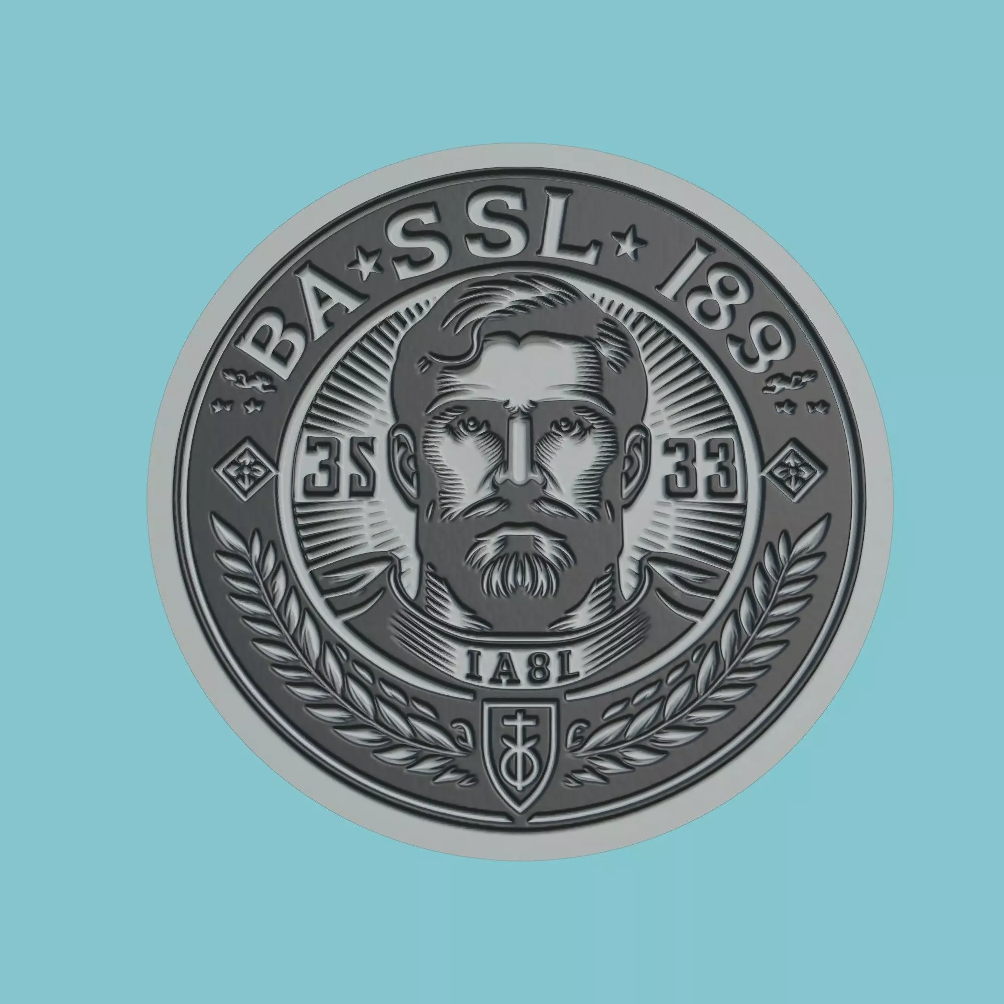 FC Basel 1893 Medallion Football 3D print model