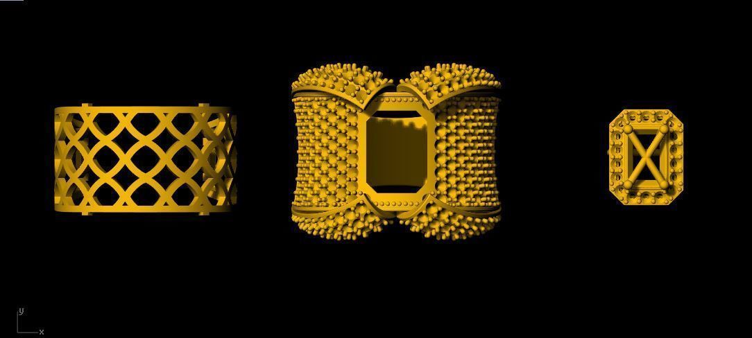 cocktail ring 3dm and stl file 3D print model_8