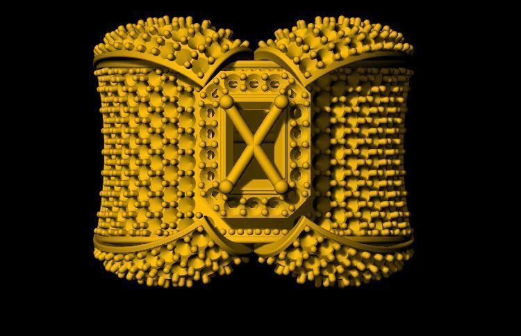 cocktail ring 3dm and stl file 3D print model_3