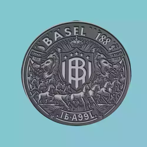 FC Basel 1893 Medallion Football 3D print model