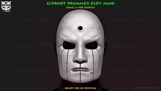 Slipknot Drummer Eloy Mask 3D print model