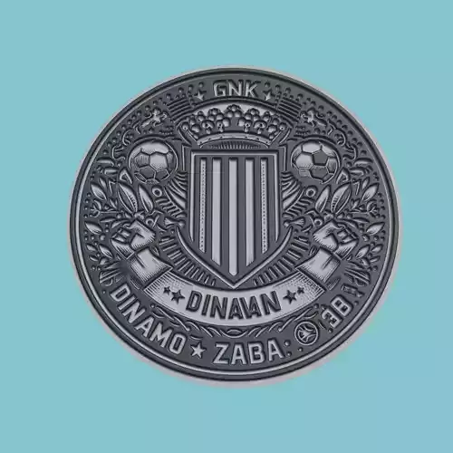 GNK Dinamo Zagreb Medallion Football 3D print model