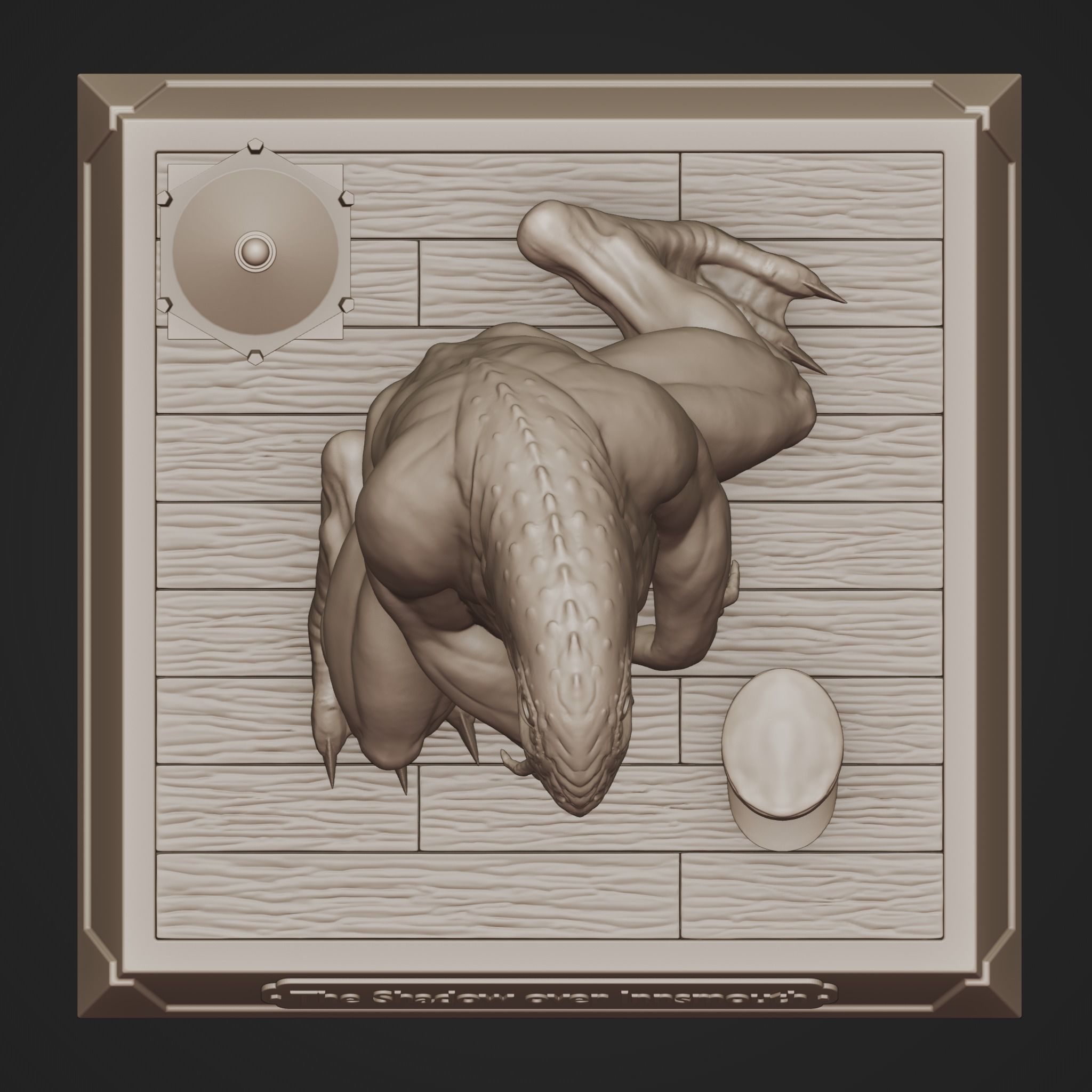 Deep One - statue 3D print model_2