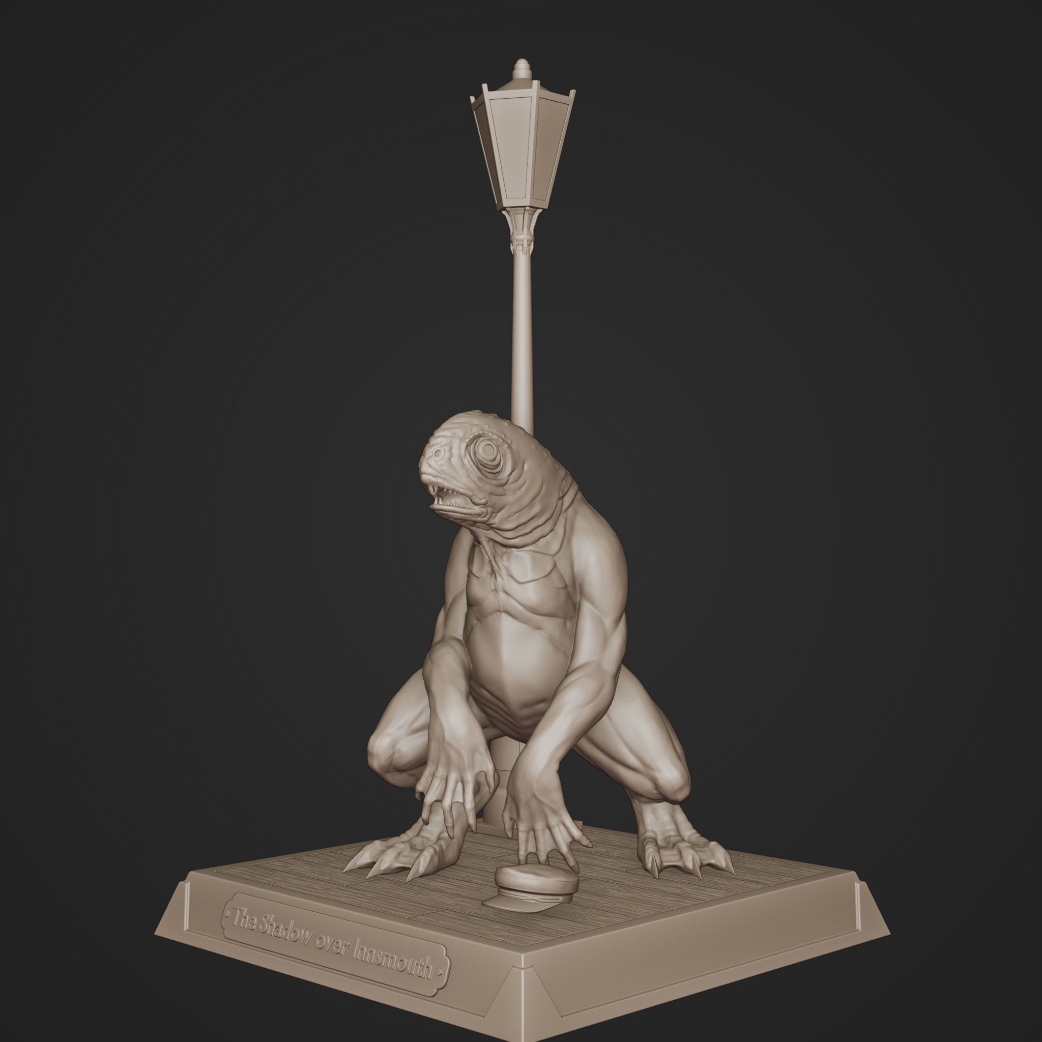 Deep One - statue 3D print model_6