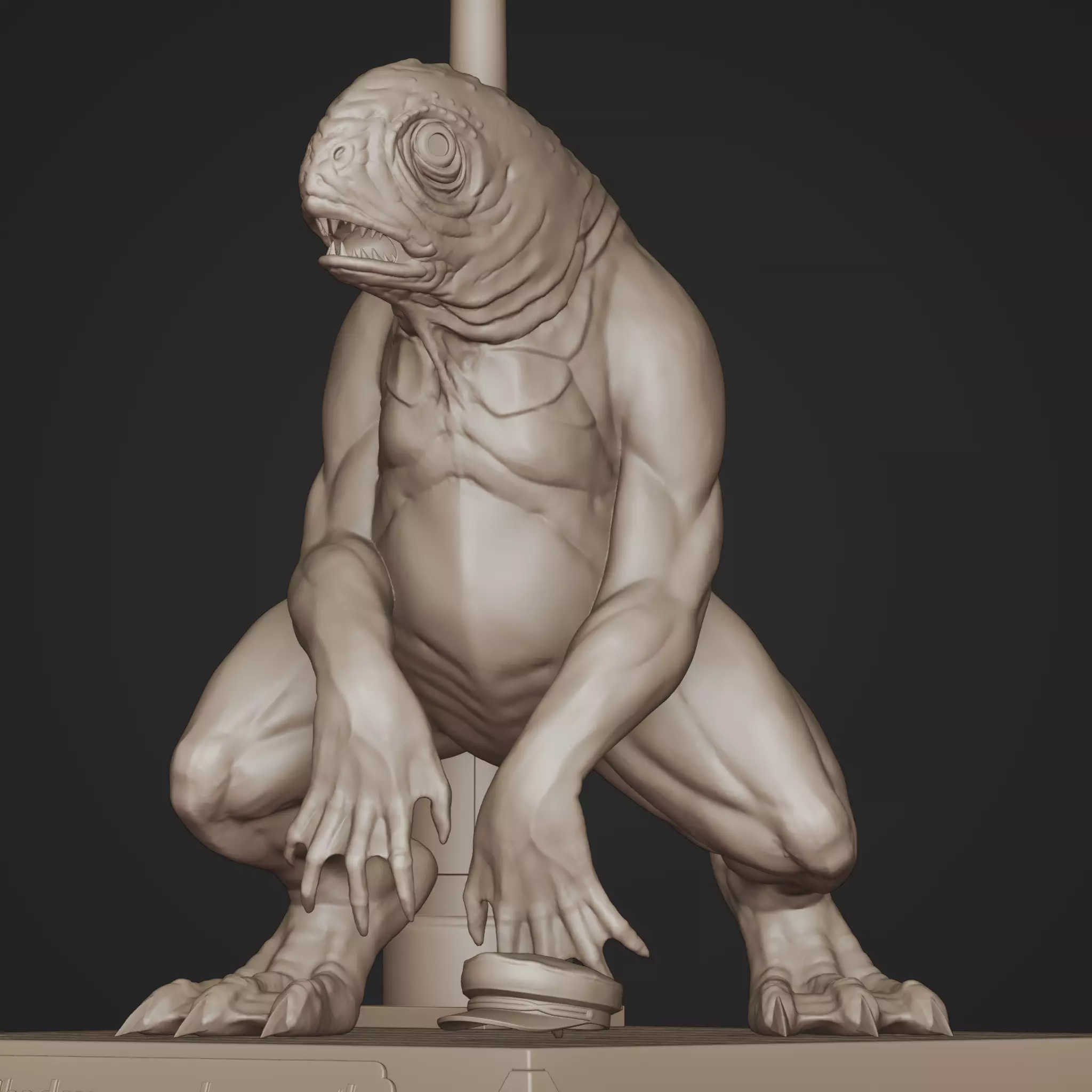 Deep One - statue 3D print model_0