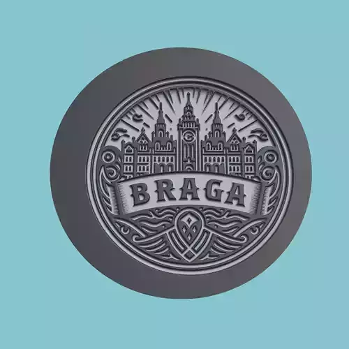 SC Braga Medallion Football 3D print model