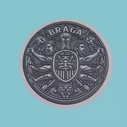 SC Braga Medallion Football 3D print model