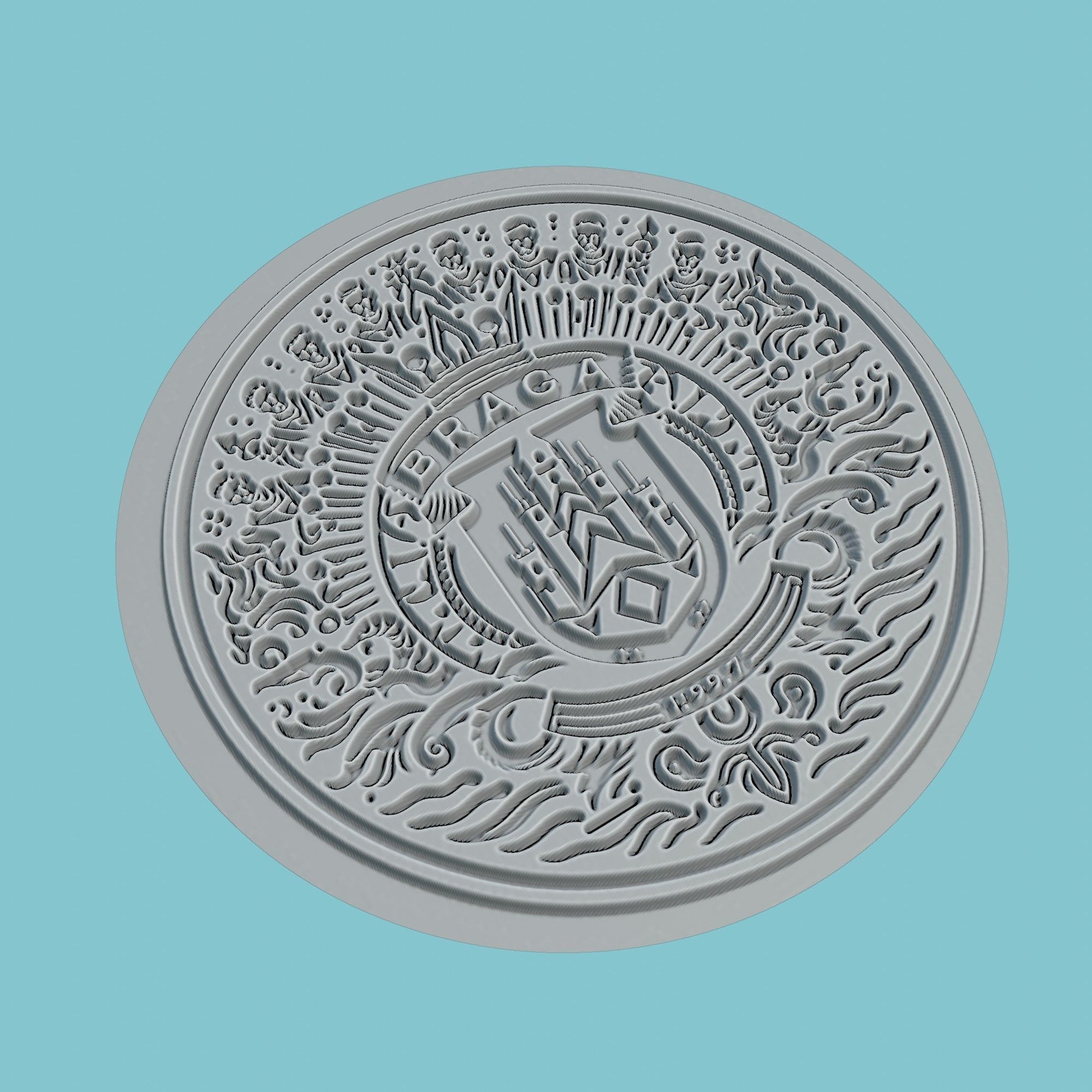 SC Braga Medallion Football 3D print model_3