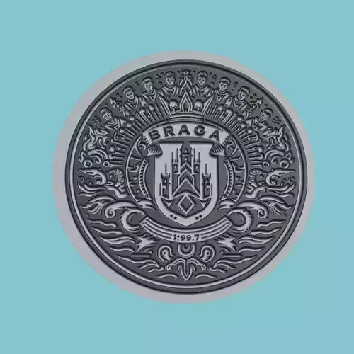 SC Braga Medallion Football 3D print model