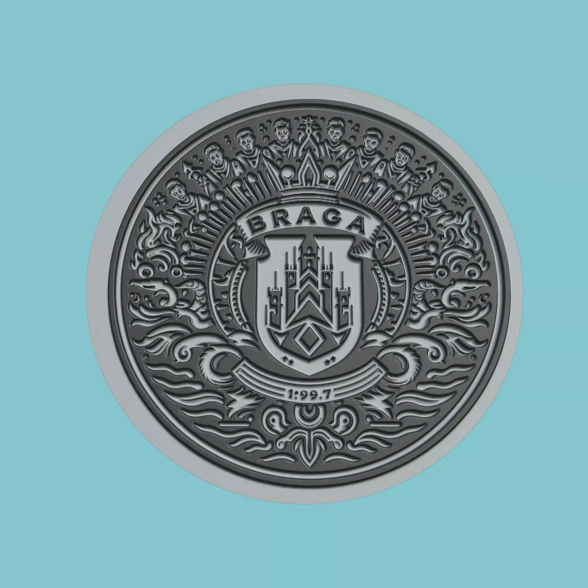SC Braga Medallion Football 3D print model_0