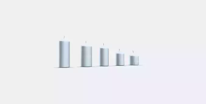 FENOMEN Unscented block candle set of 5 Low-poly 3D model