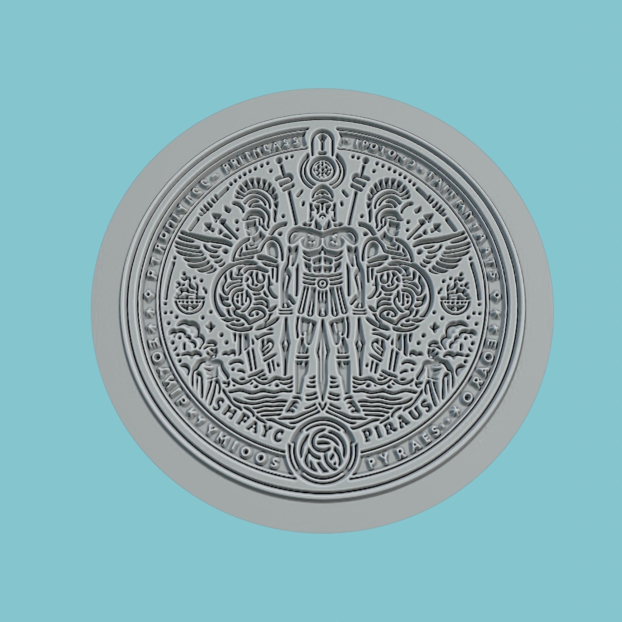 Olympiacos Piraeus Medallion Football 3D print model_2