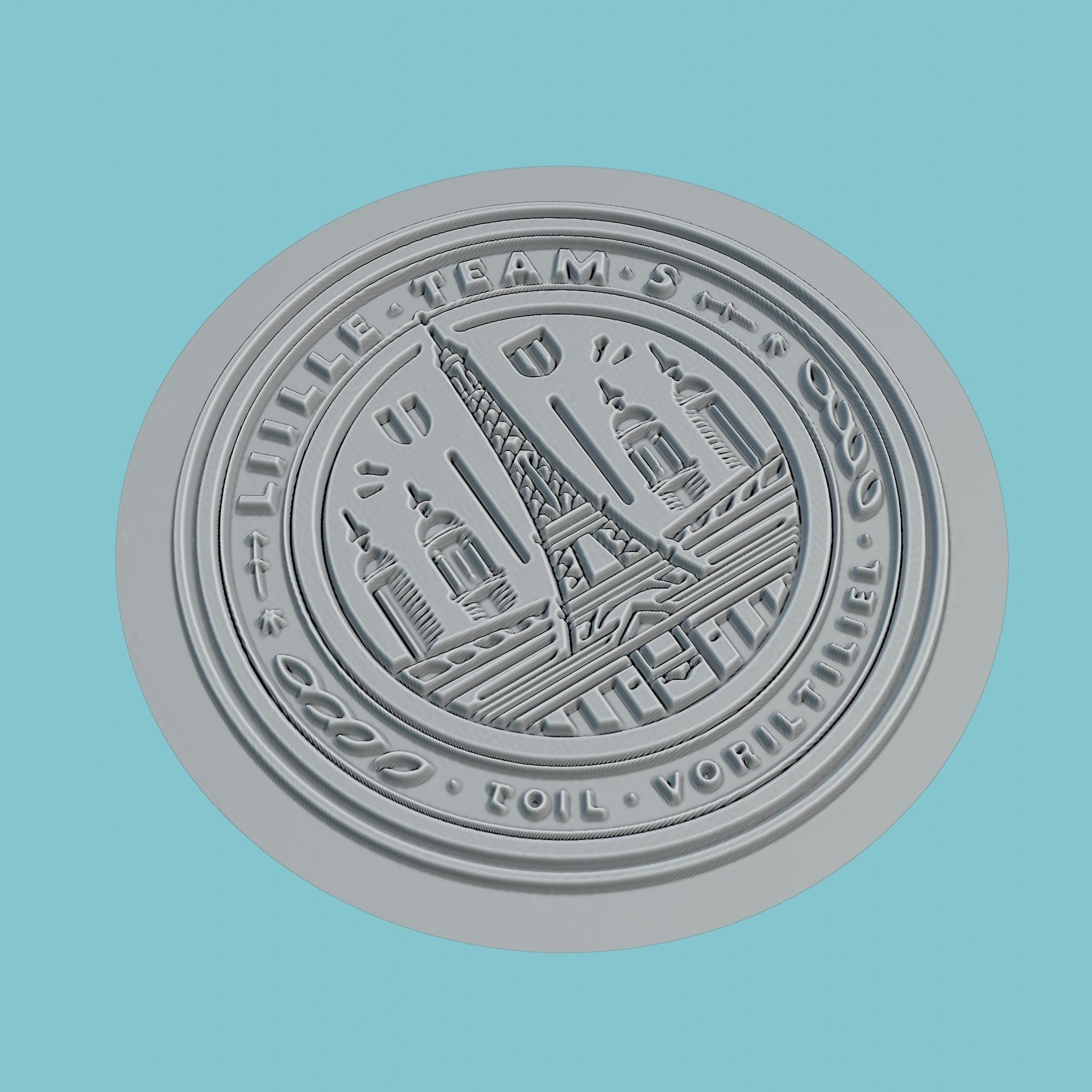 LOSC Lille Medallion Football 3D print model_3