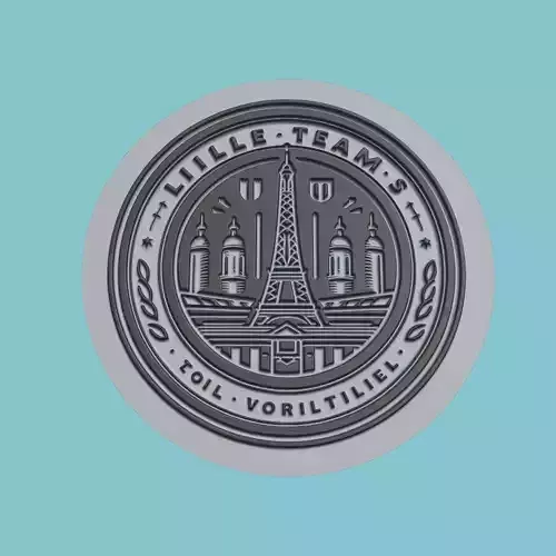 LOSC Lille Medallion Football 3D print model