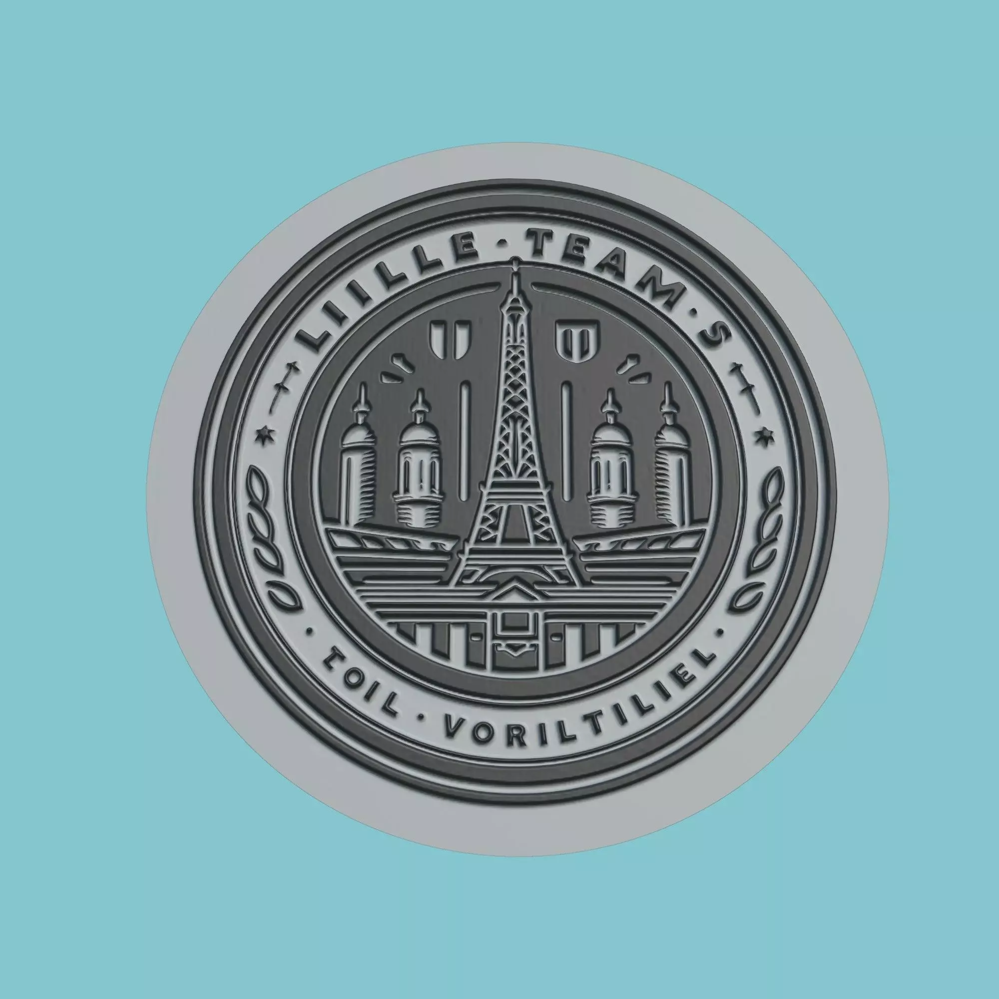 LOSC Lille Medallion Football 3D print model_0