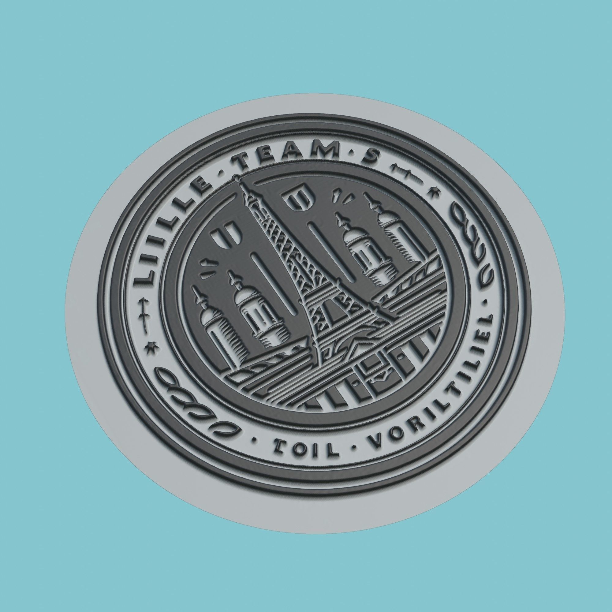 LOSC Lille Medallion Football 3D print model_1