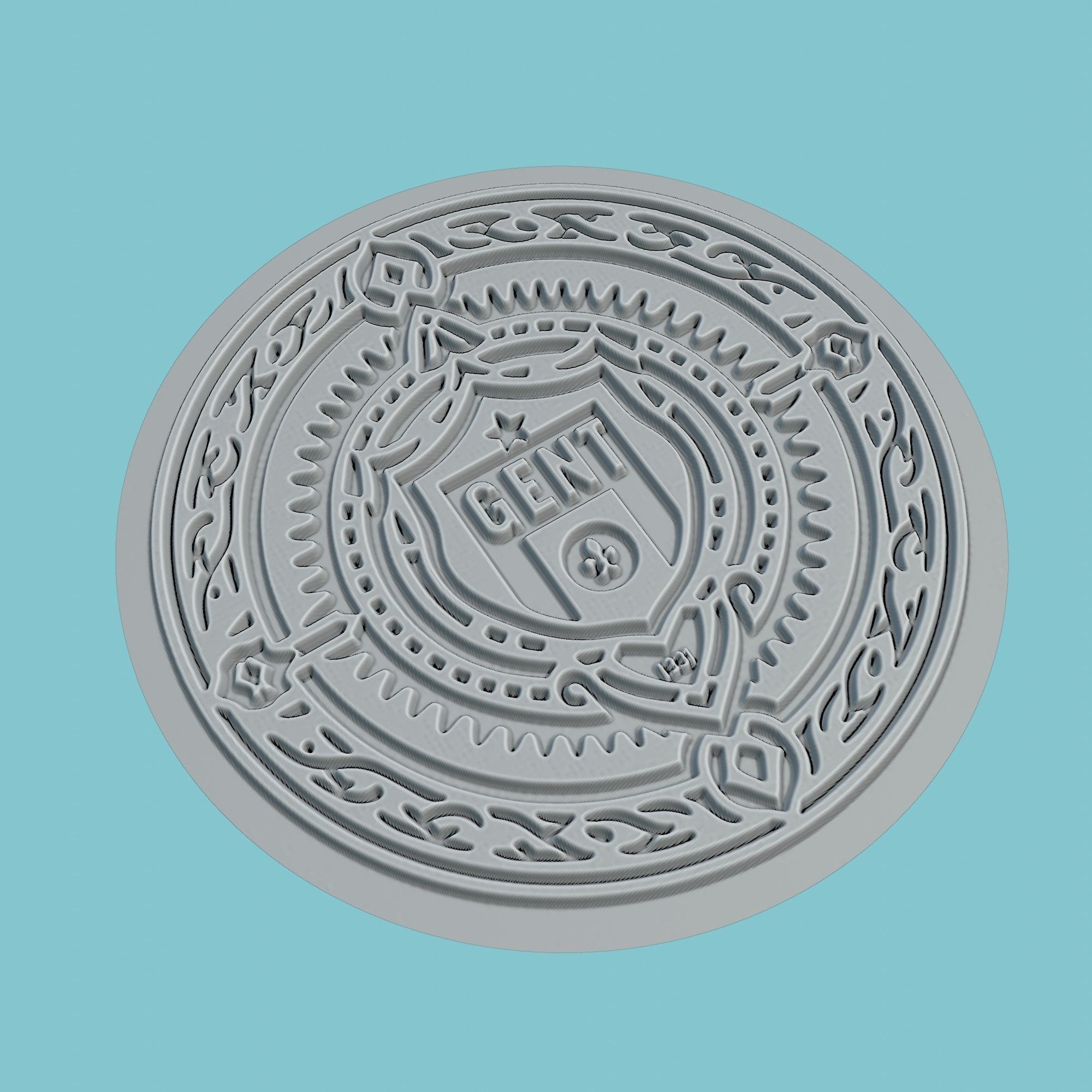 KAA Gent Medallion Football 3D print model_3