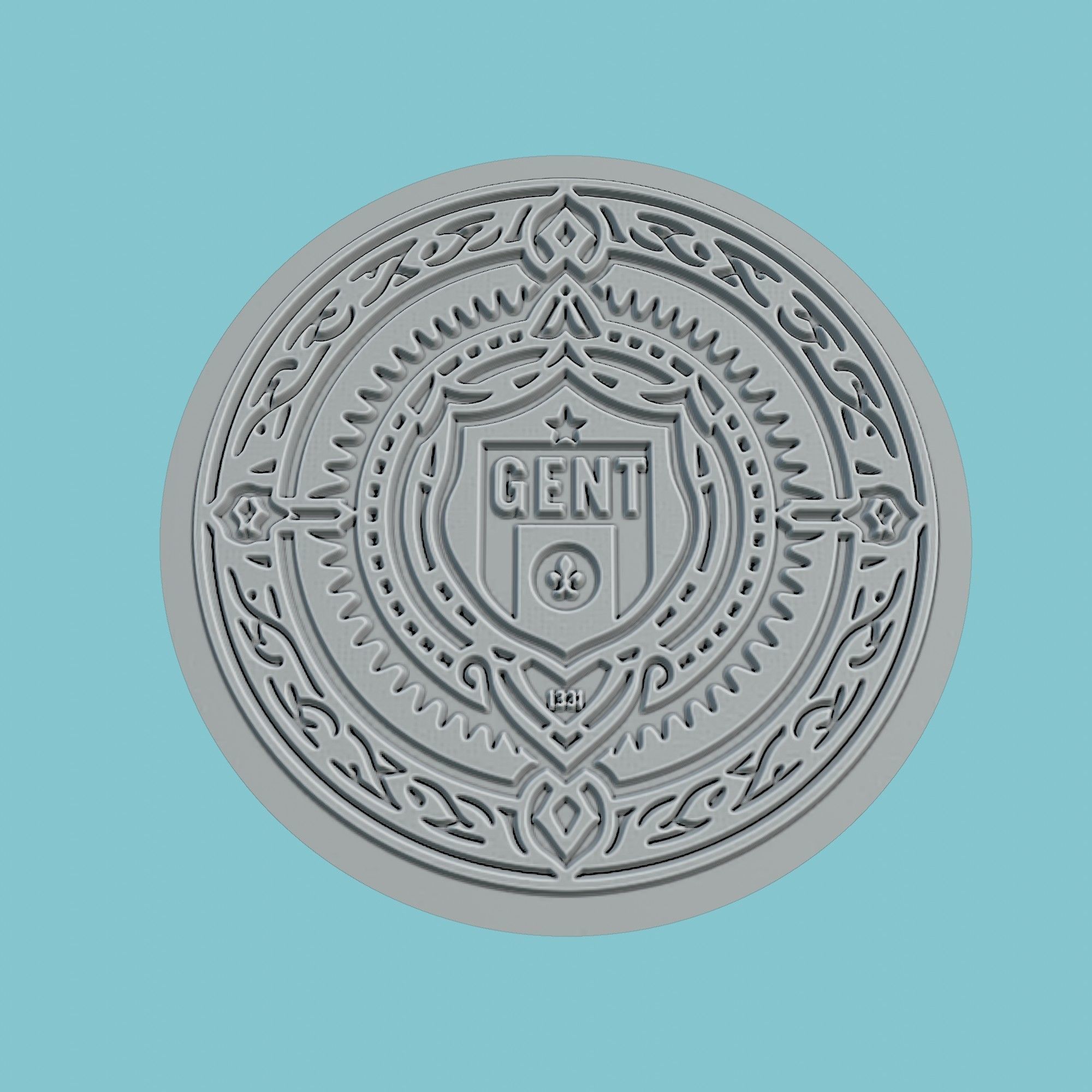 KAA Gent Medallion Football 3D print model_2