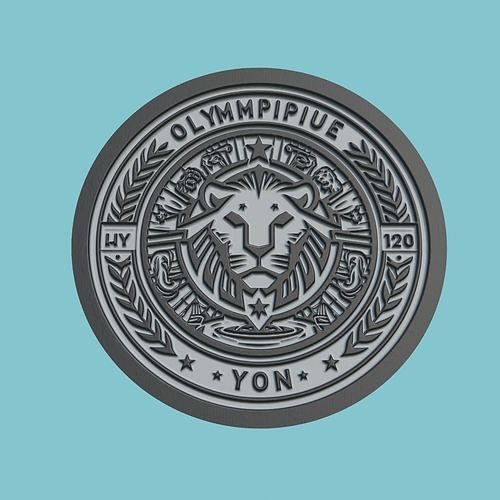 Olympique Lyon Medallion Football 3D print model