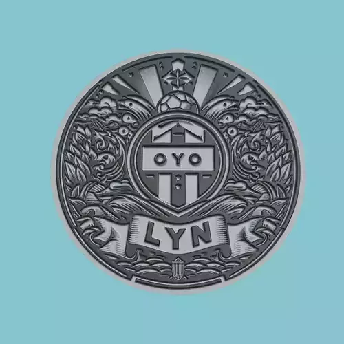 Olympique Lyon Medallion Football 3D print model
