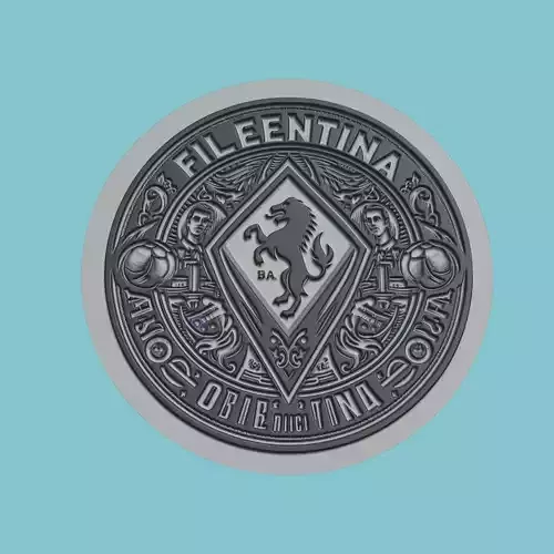 ACF Fiorentina Medallion Football 3D print model