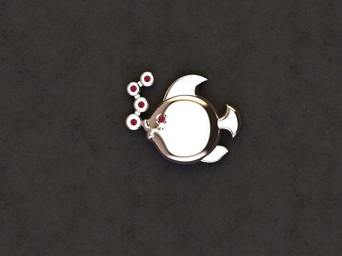 1 fish pendant 3D print model