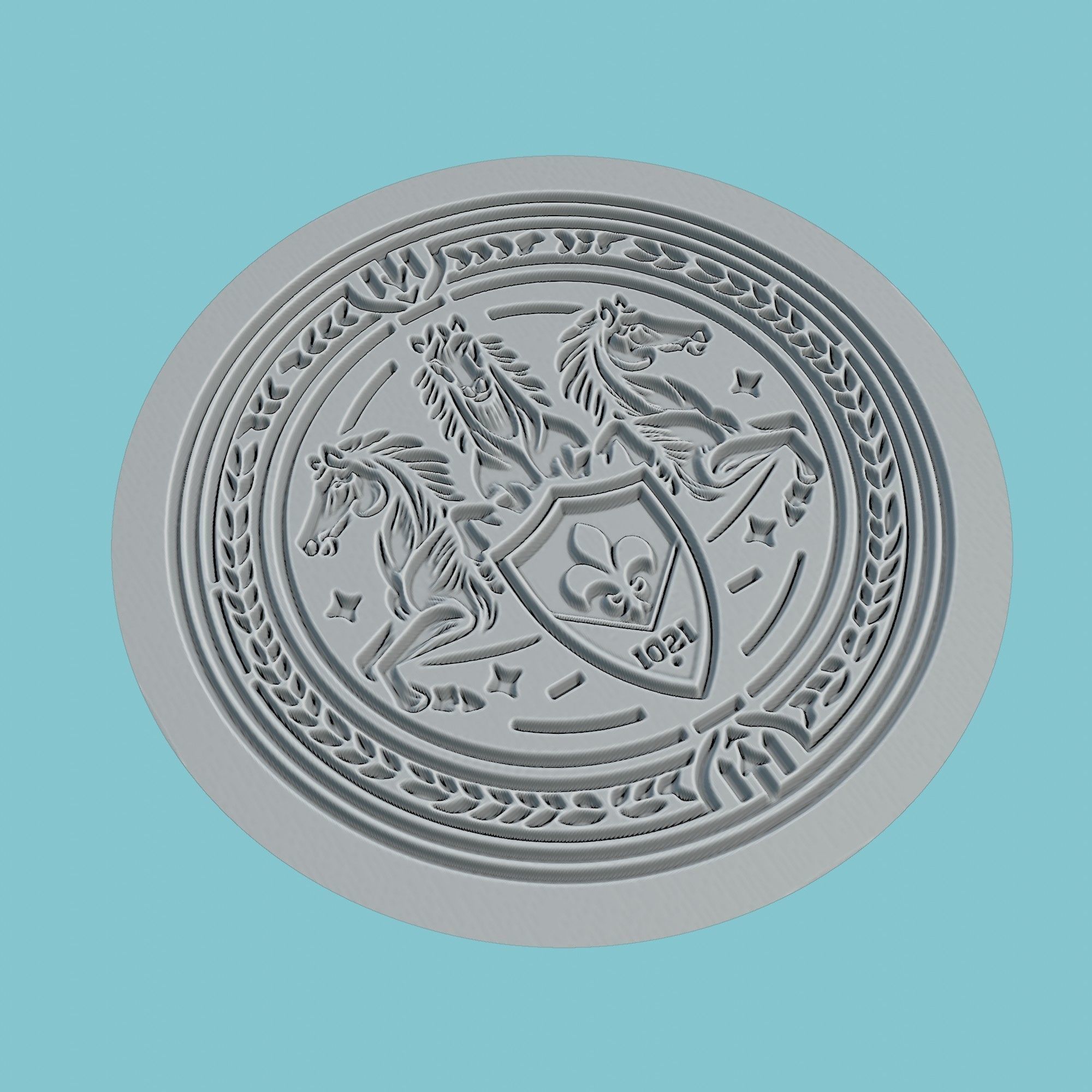 ACF Fiorentina Medallion Football 3D print model_3