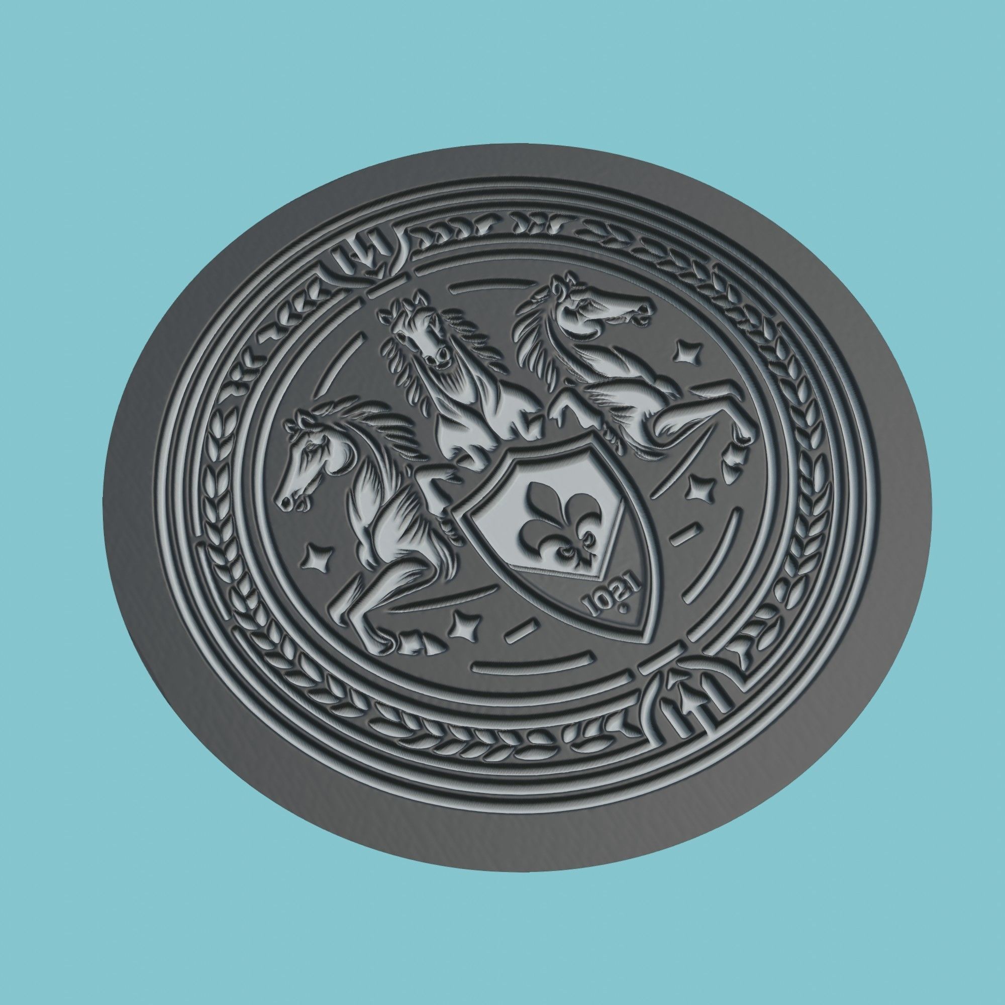 ACF Fiorentina Medallion Football 3D print model_1