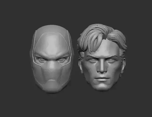 RedHood Masked and Unmasked Headsculpt for Action Figures