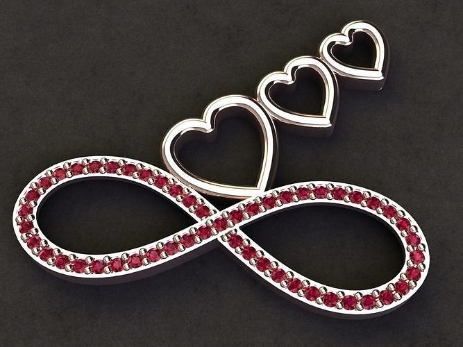 1 nfiniti jewelery pendant 3D print model
