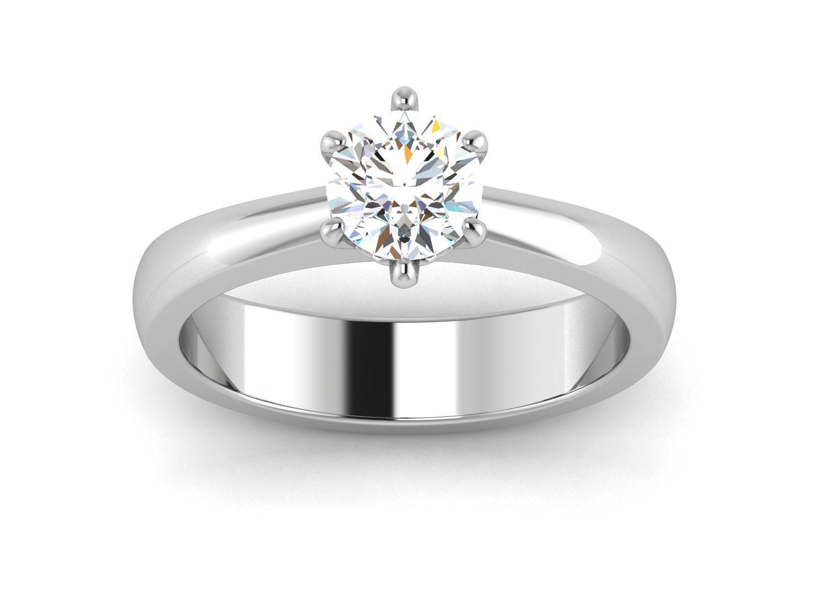 Solitaire Ring 3dm renders details 3D print model_2