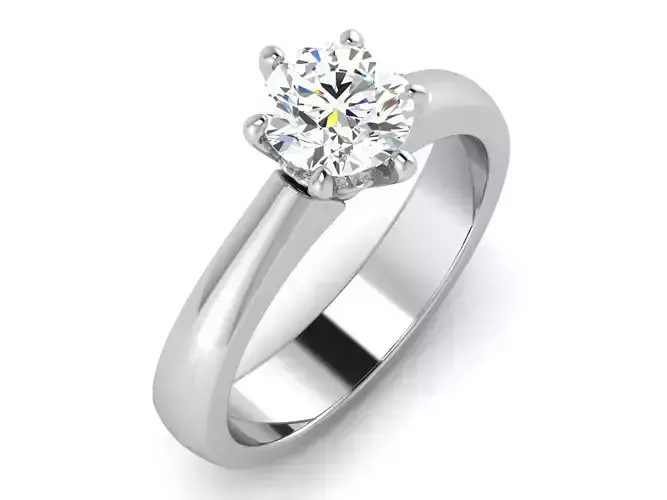 Solitaire Ring 3dm renders details