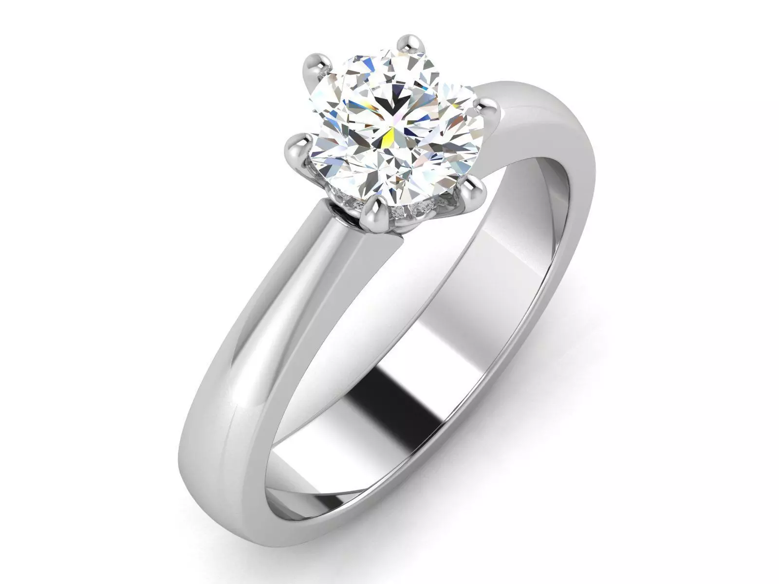 Solitaire Ring 3dm renders details 3D print model_0