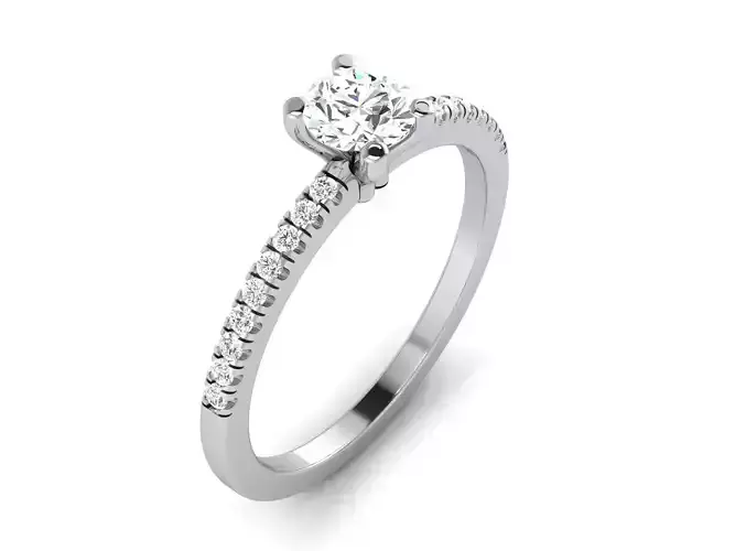 Solitaire Ring 3dm renders details