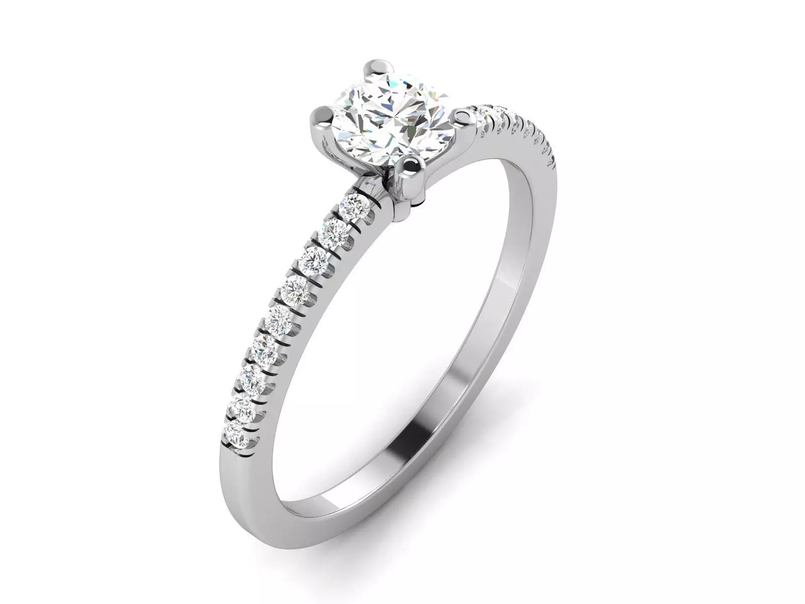 Solitaire Ring 3dm renders details 3D print model_0