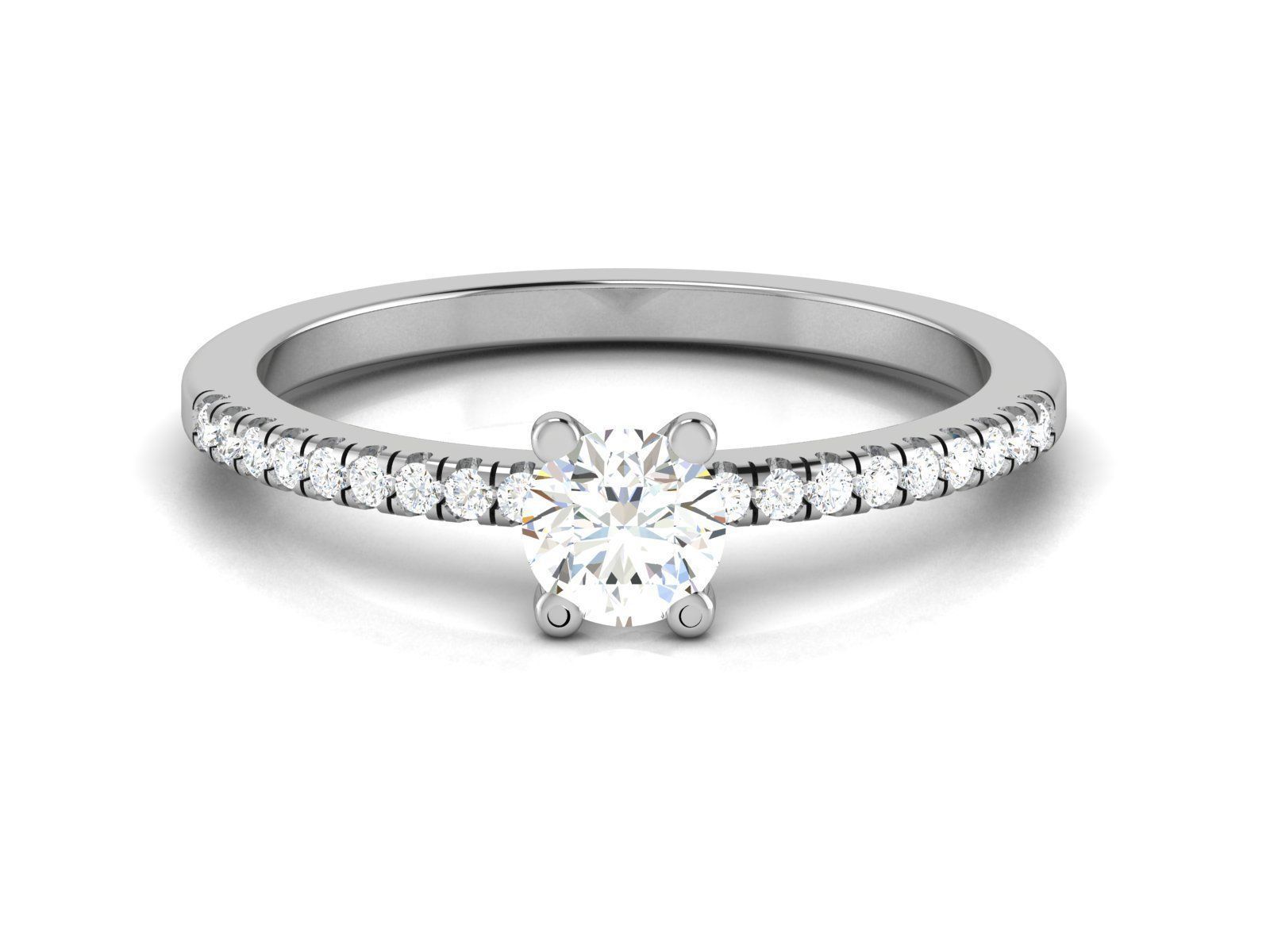 Solitaire Ring 3dm renders details 3D print model_1