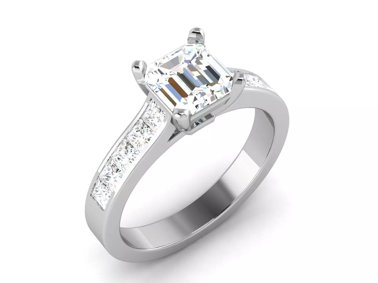 Solitaire Ring 3dm renders details 3D print model_0