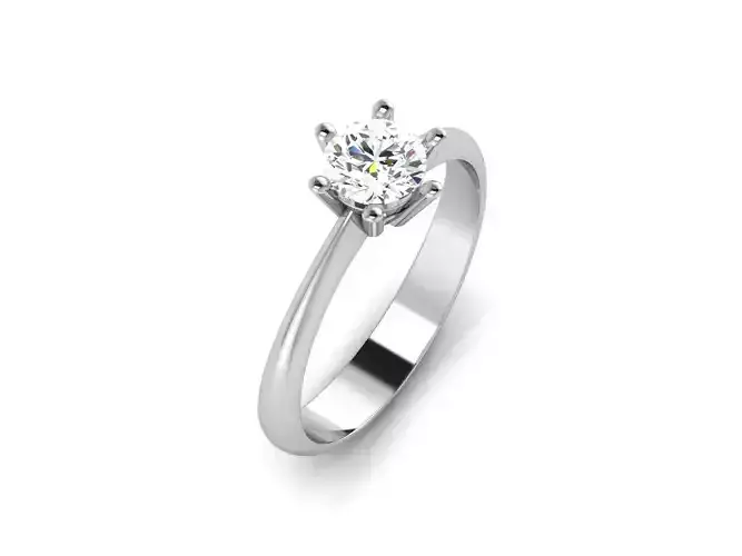 Solitaire Ring 3dm renders details