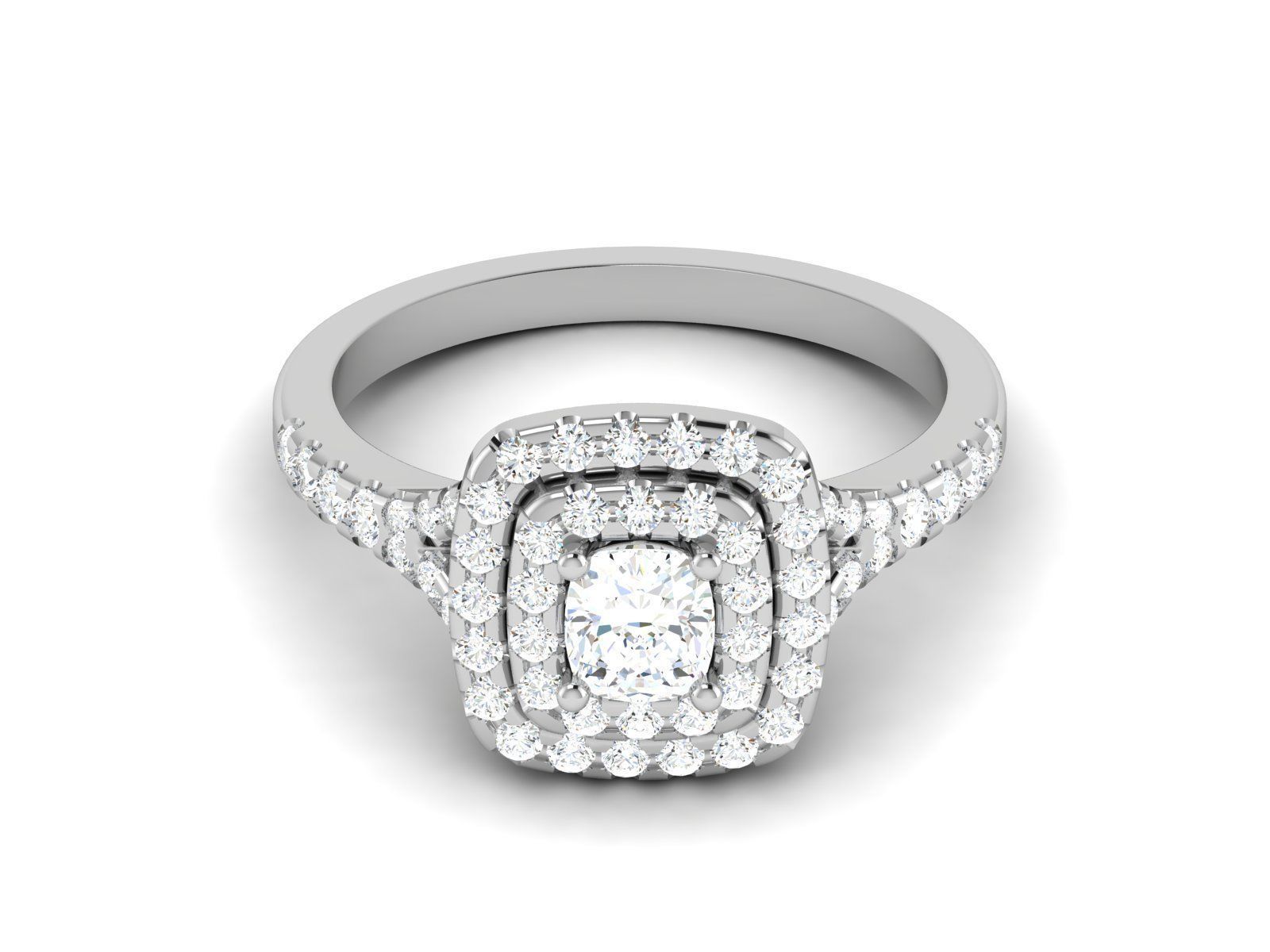 Solitaire Ring 3dm renders details 3D print model_1