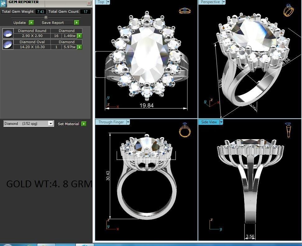 Solitaire Ring 3dm renders details 3D print model_3