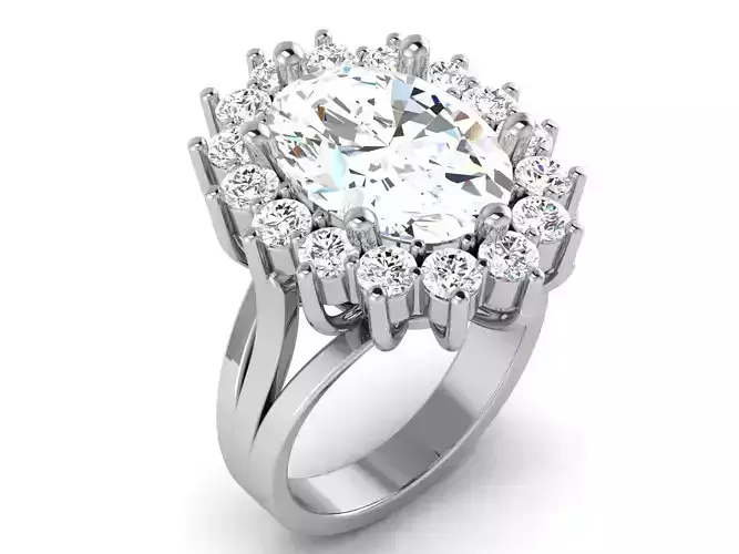 Solitaire Ring 3dm renders details