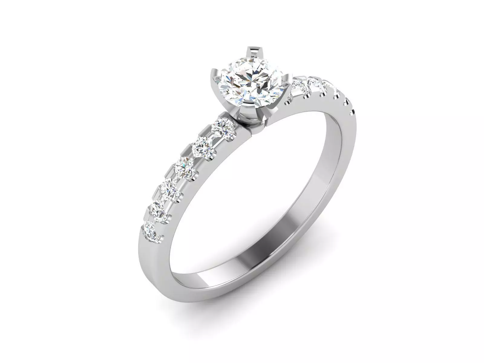 Solitaire Ring 3dm renders details 3D print model_0
