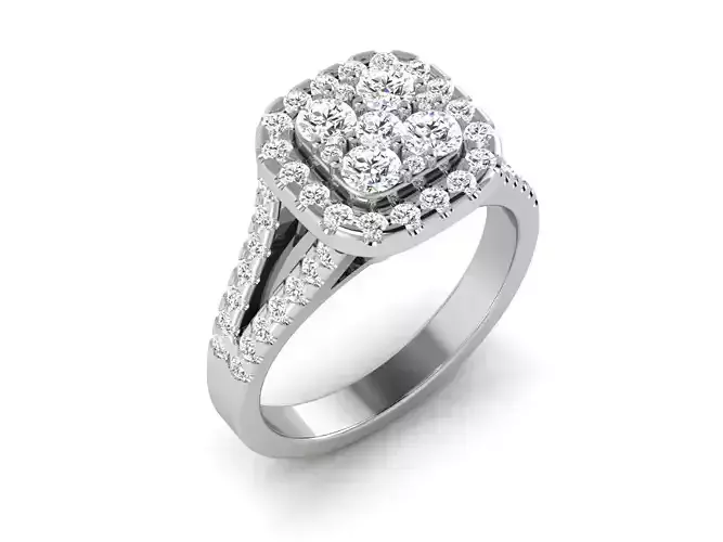 Solitaire Ring 3dm renders details