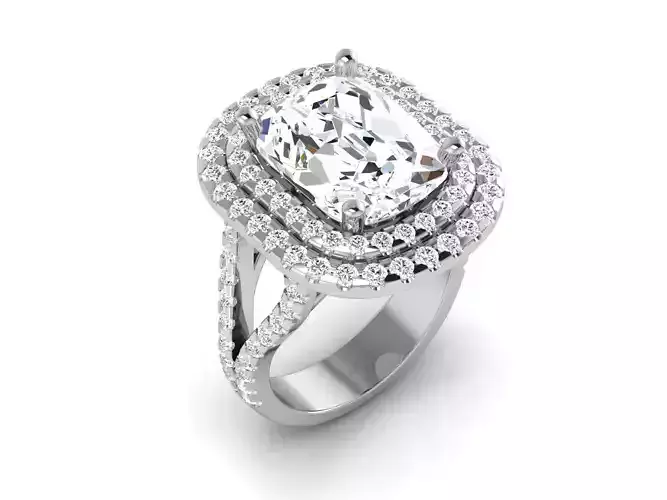 Solitaire Ring 3dm renders details