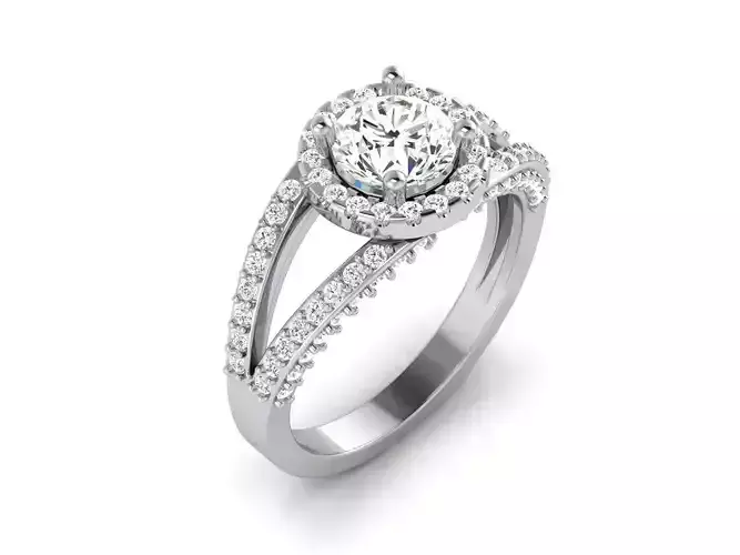 Solitaire Ring 3dm renders details