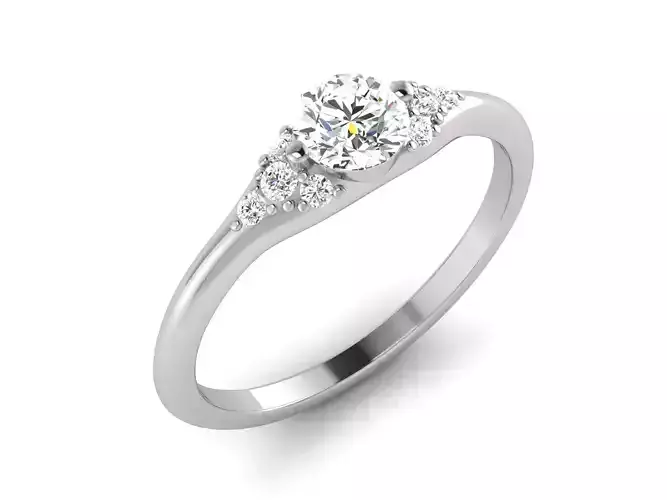 Solitaire Ring 3dm renders details
