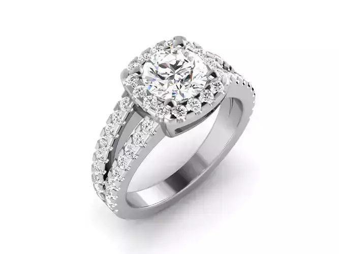 Solitaire Ring 3dm renders details