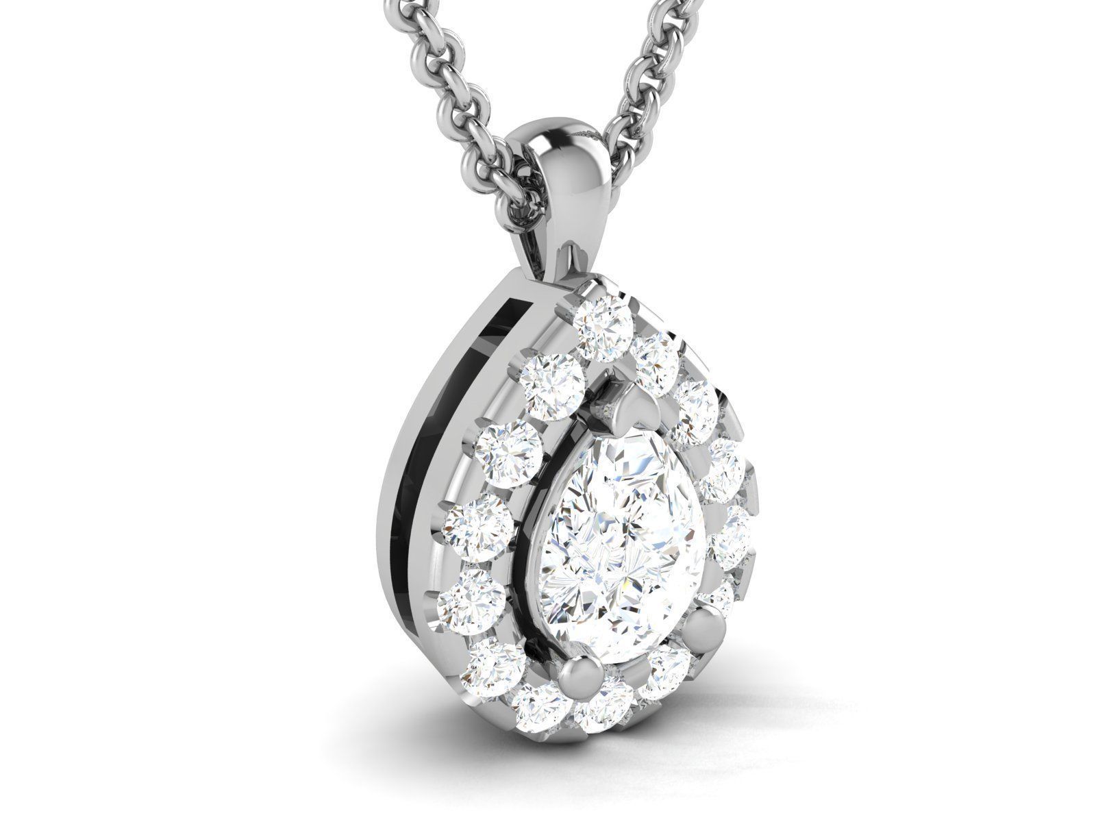Solitaire Pendant 3dm renders details 3D print model_1