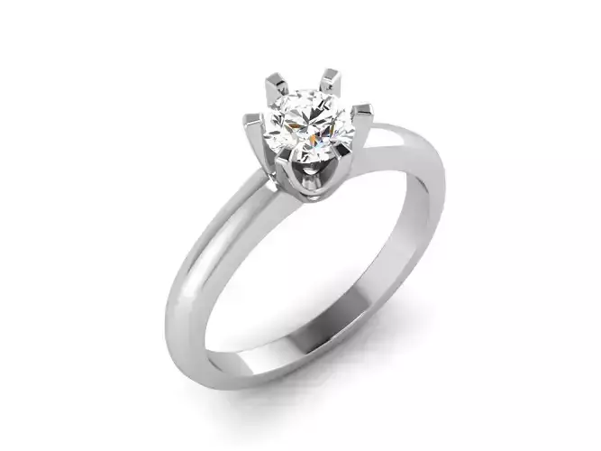 Solitaire Ring 3dm renders details
